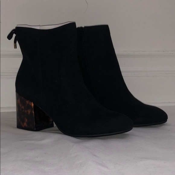 LAST TWO AVAILABLE!! New Women's High Heel Ankle Boots Black Leopard Size 8 - Picture 9 of 16